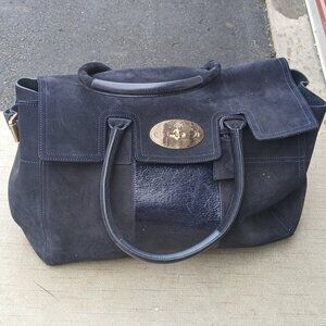 Mulberry bayswater bucmke stripe midnight blue purse like new see photos